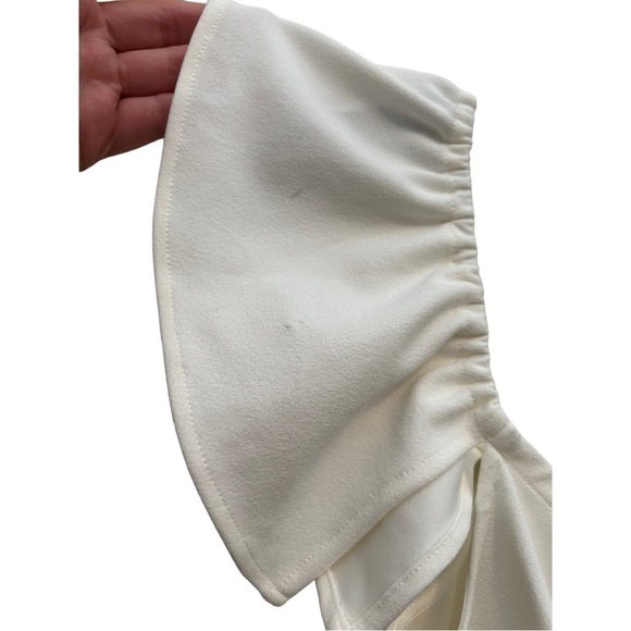 CHELSEA 28 OFF THE SHOULDER JUMPSUIT IN IVORY CLOUD - Picture 6 of 13